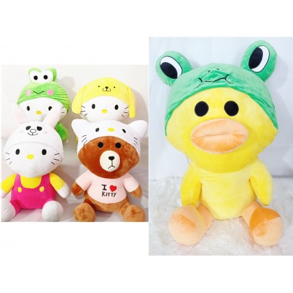 {M'SIA STOCK} KITTY/SALLY DUCK SOFT TOYS/PLUSH TOYS/KIDS TOYS 70CM 凯蒂猫/Line娃娃玩具公仔70厘米 Patung Beruang